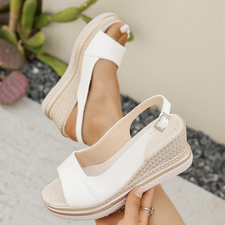 Women’s Espadrille Wedge Sandals with Slingback Strap