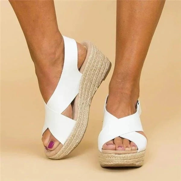 Women’s Espadrille Wedge Sandals with Open Toe