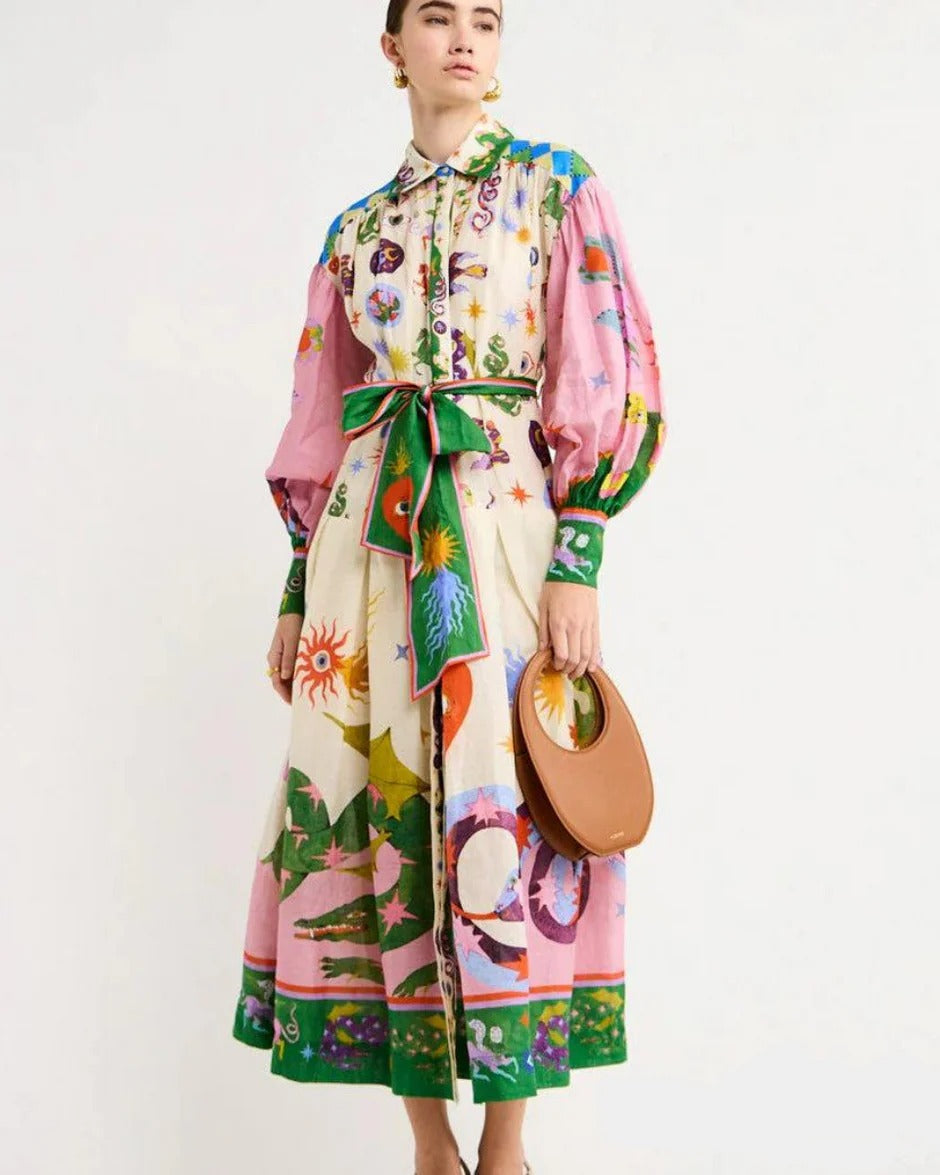 Women’s Long Sleeve Floral Summer Dress | Maxi