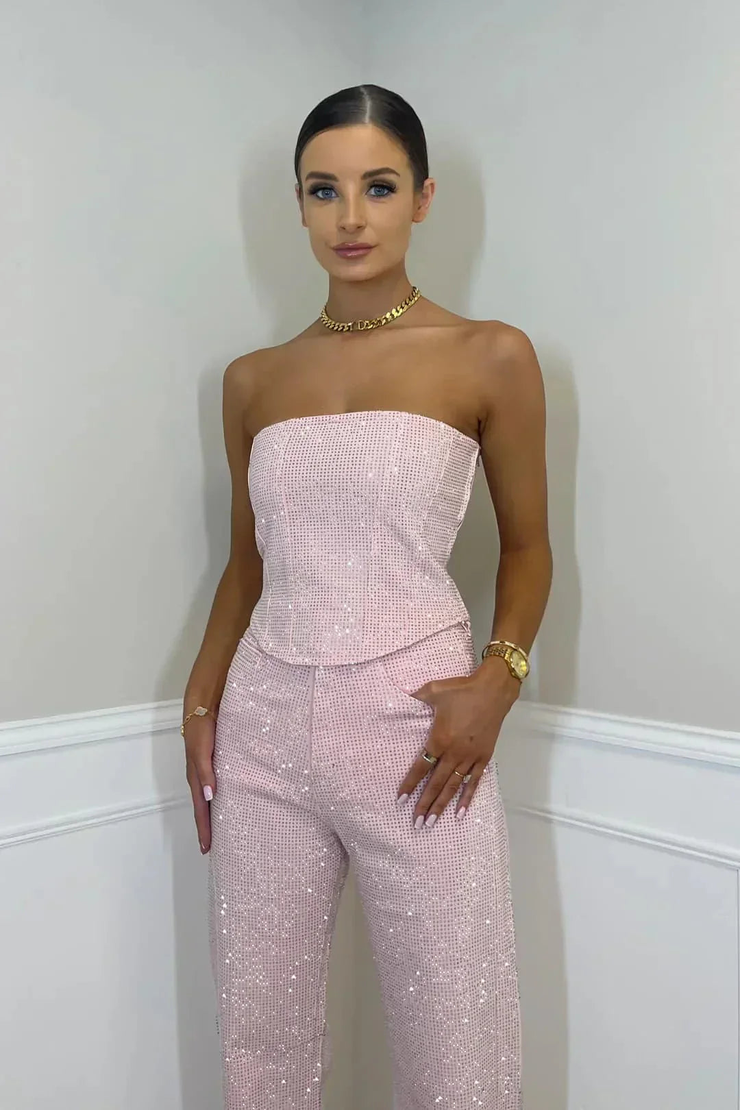 Women’s Strapless Sparkly Two-piece