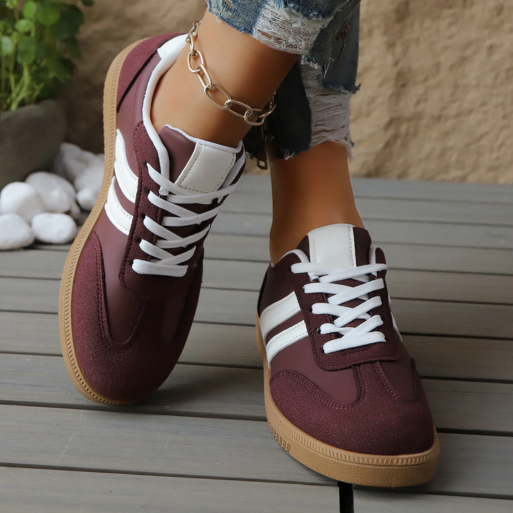 Women’s Lace-Up Sneakers with Round Toe