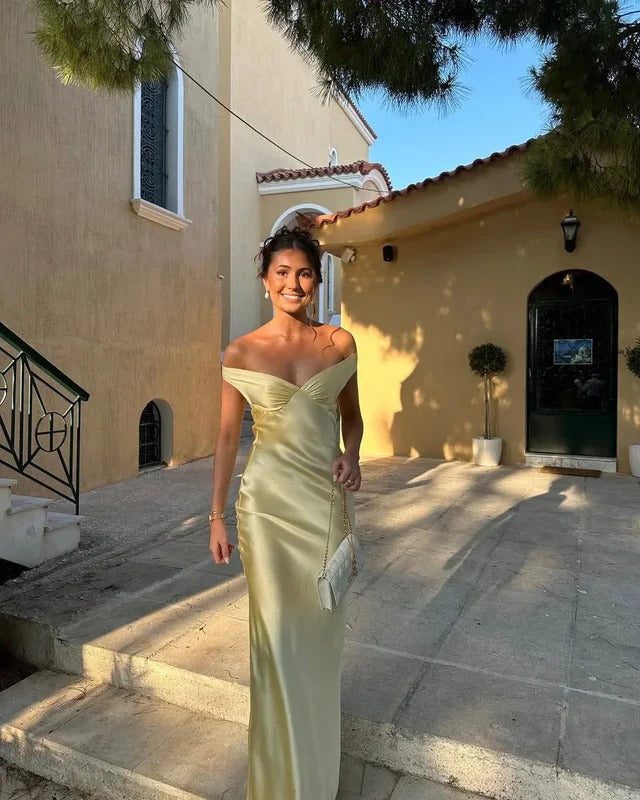 Women’s Off-Shoulder Maxi Evening Dress