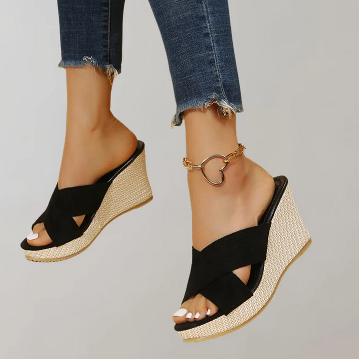 Women’s Cross-Strap Wedge Sandals