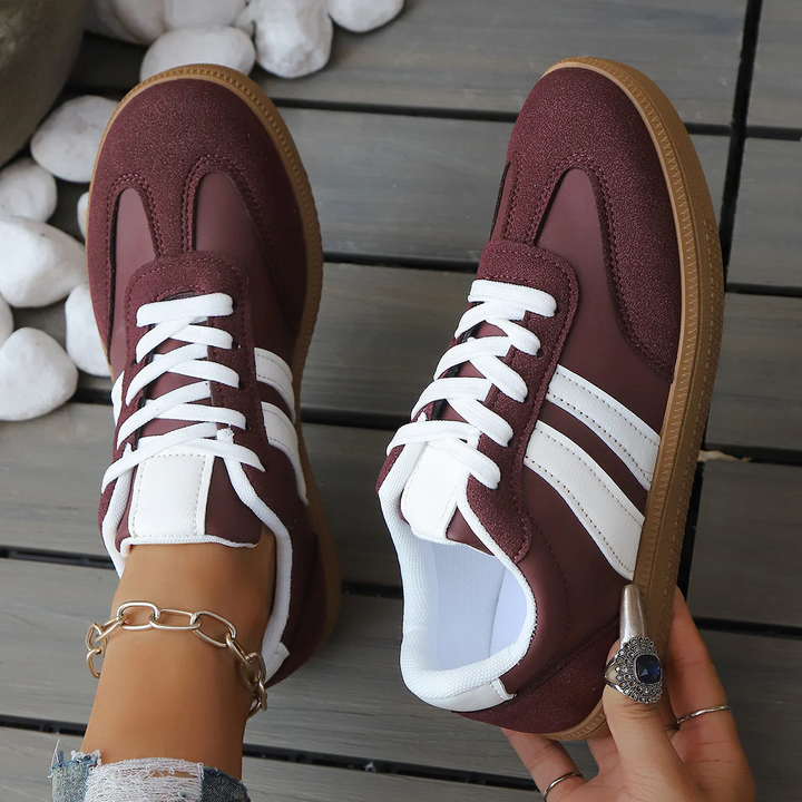 Women’s Lace-Up Sneakers with Round Toe
