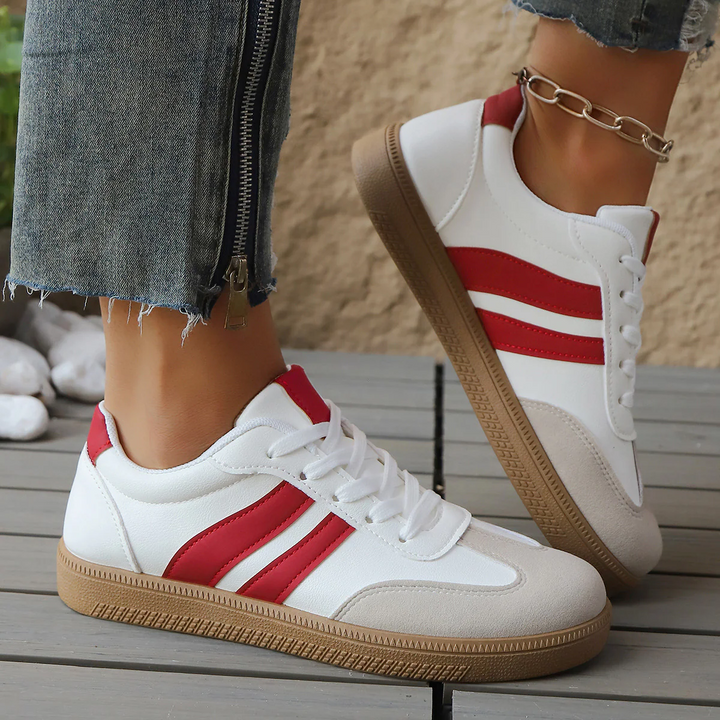 Women’s Lace-Up Sneakers with Round Toe