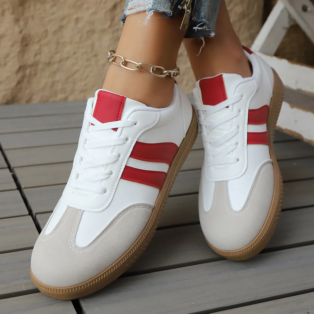 Women’s Lace-Up Sneakers with Round Toe