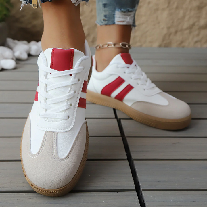 Women’s Lace-Up Sneakers with Round Toe