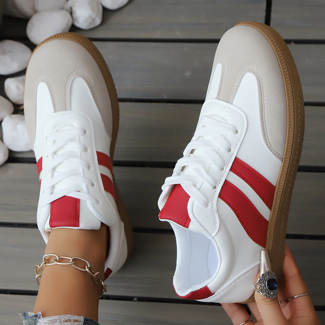 Women’s Lace-Up Sneakers with Round Toe