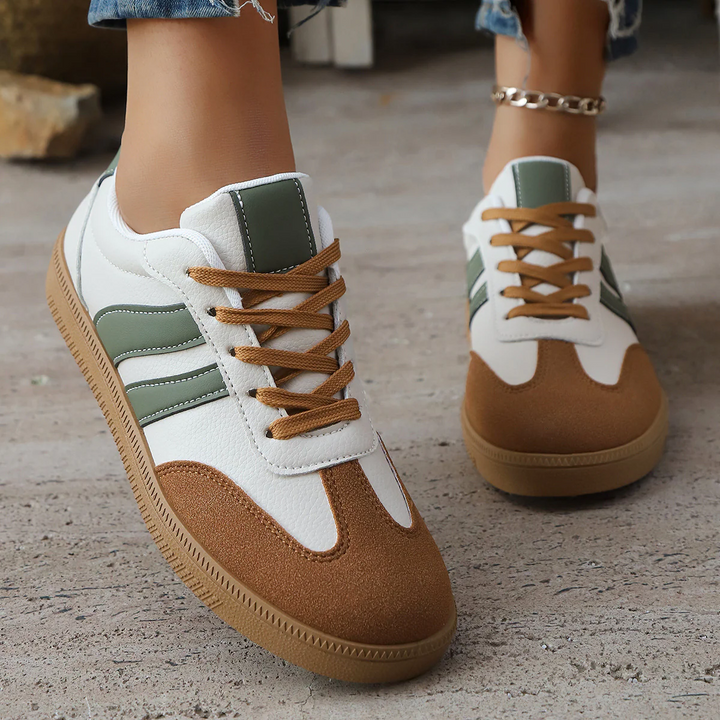 Women’s Lace-Up Sneakers with Round Toe