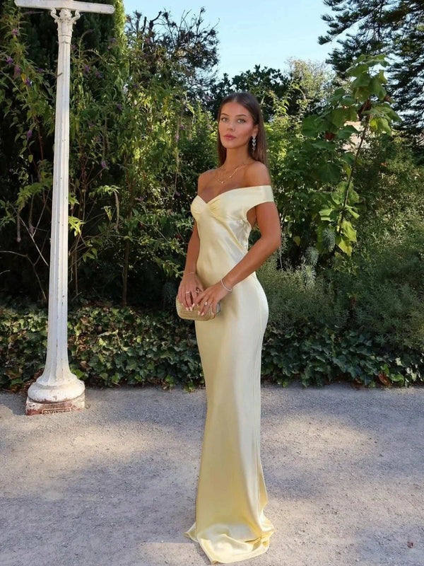 Women’s Off-Shoulder Maxi Evening Dress