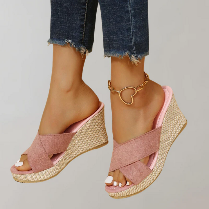 Women’s Cross-Strap Wedge Sandals
