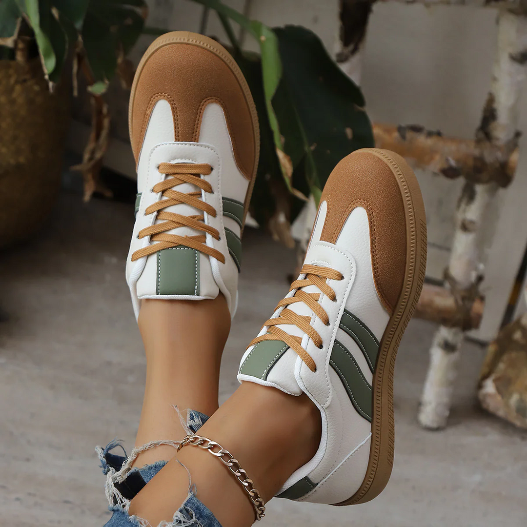 Women’s Lace-Up Sneakers with Round Toe