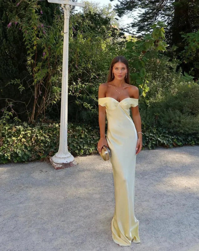 Women’s Off-Shoulder Maxi Evening Dress