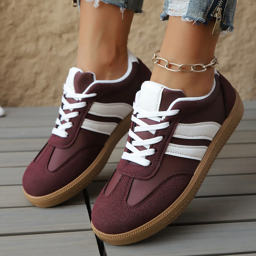 Women’s Lace-Up Sneakers with Round Toe