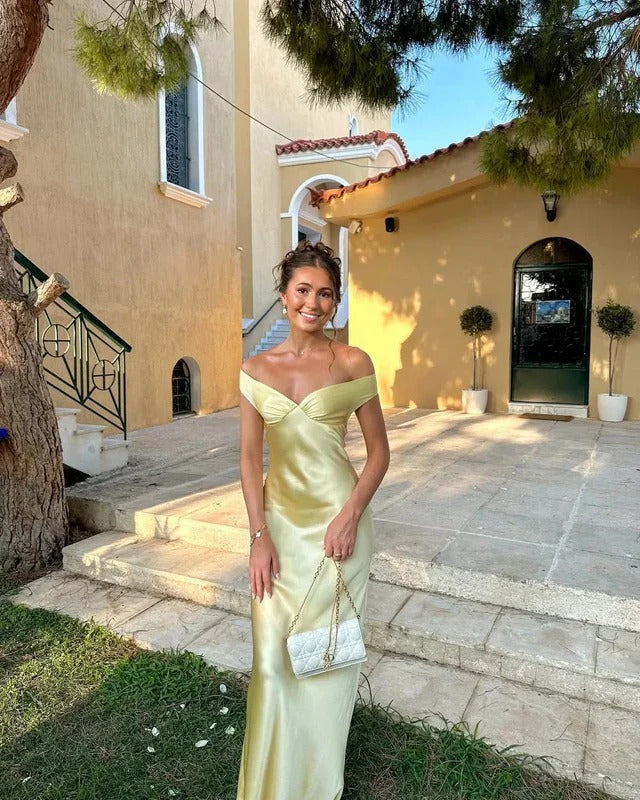 Women’s Off-Shoulder Maxi Evening Dress