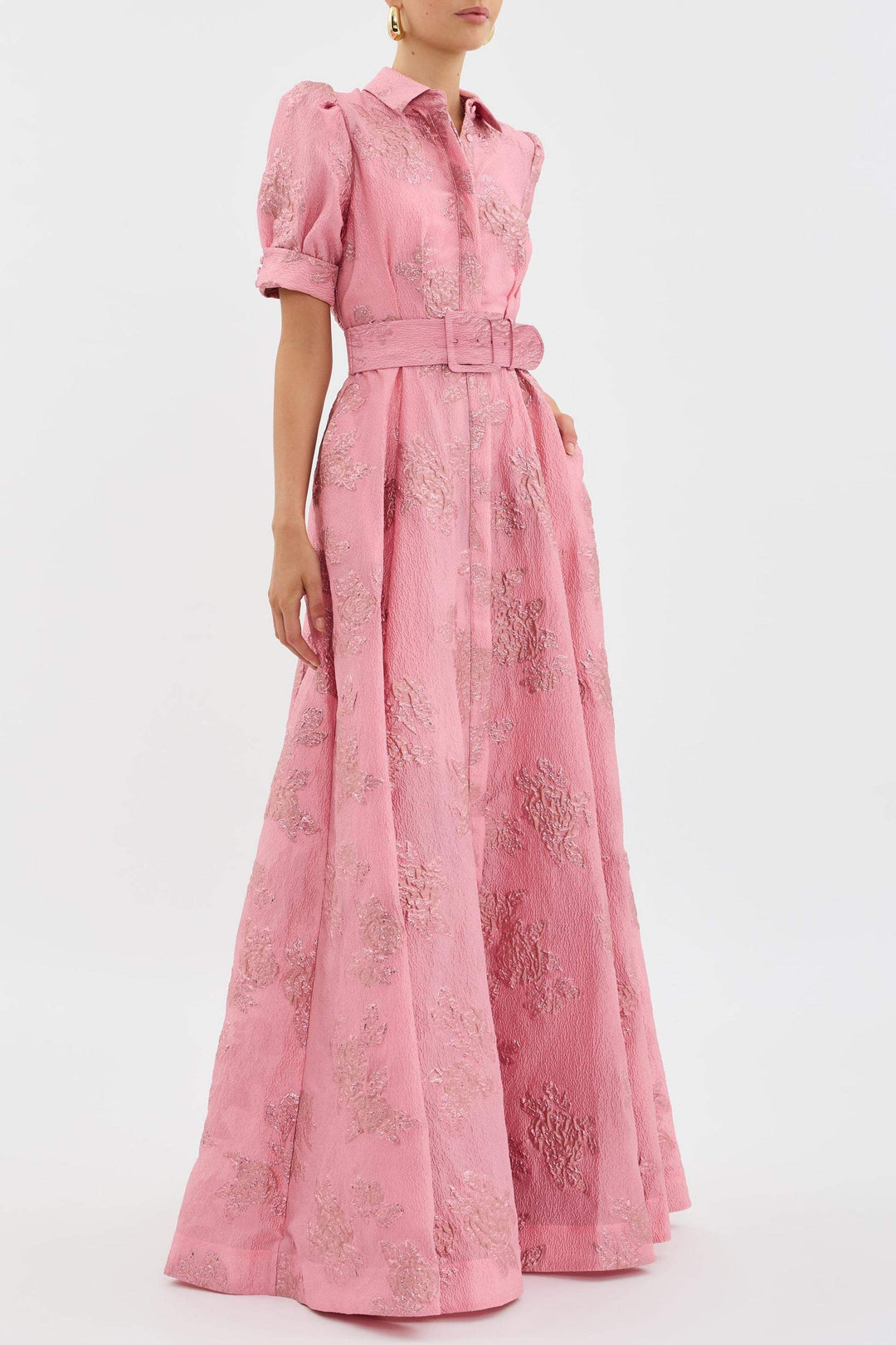 Women’s Puff Sleeve Maxi Dress for Wedding Guests