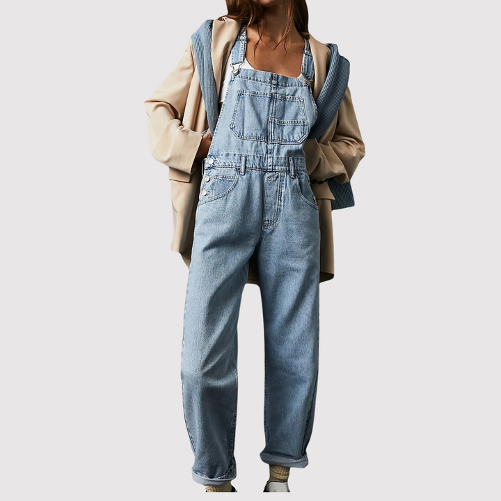 Women's Wide-Leg Jumpsuit with Belted Waist