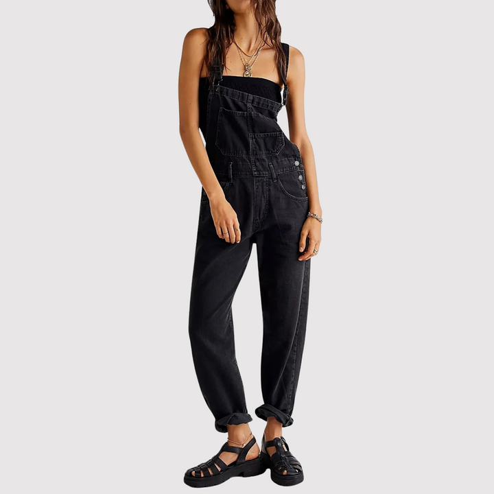 Women's Wide-Leg Jumpsuit with Belted Waist
