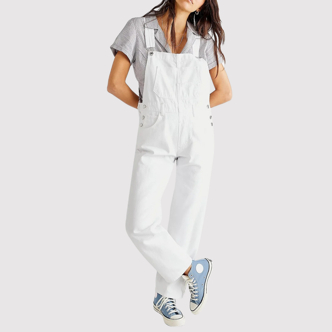 Women's Wide-Leg Jumpsuit with Belted Waist