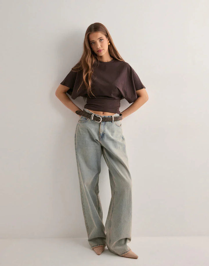 Women’s Wide Sleeve T-shirt with Straight Hem