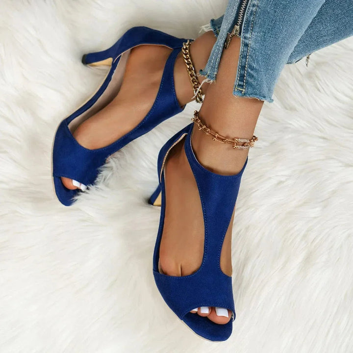 Women’s Peep-Toe Sandals with Block Heel