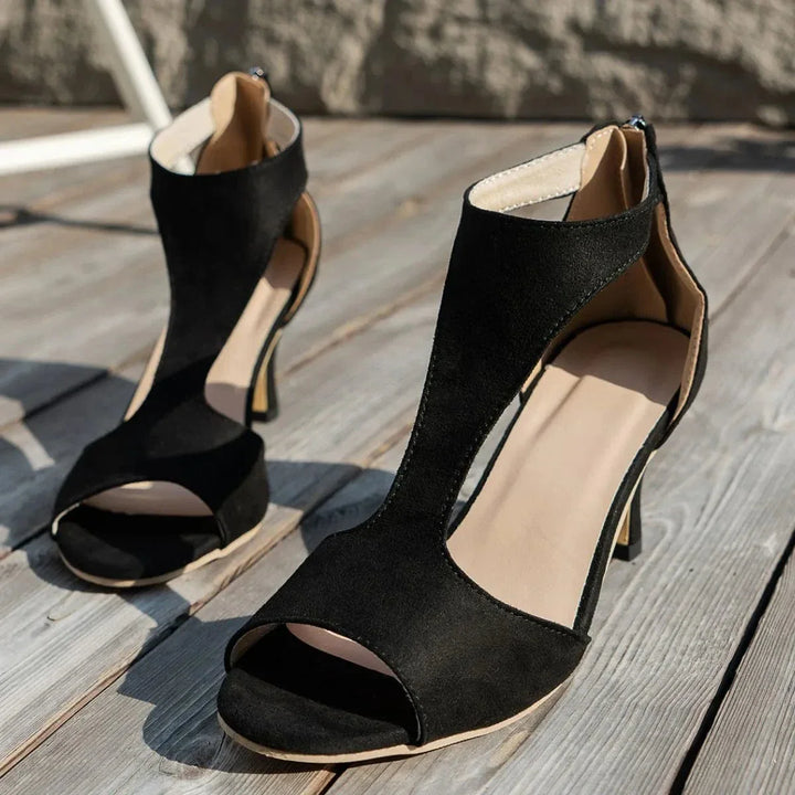 Women’s Peep-Toe Sandals with Block Heel