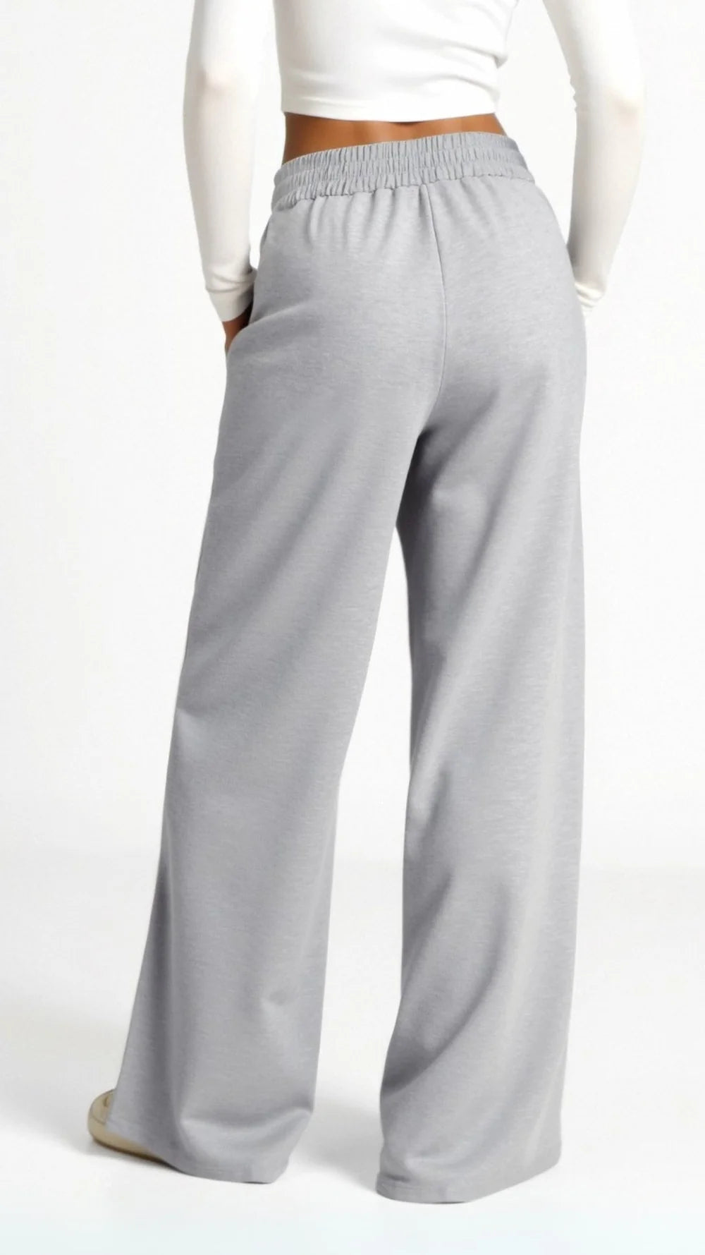 Women’s High Waisted Wide Leg Pants with Adjustable Drawstring and Side Pockets