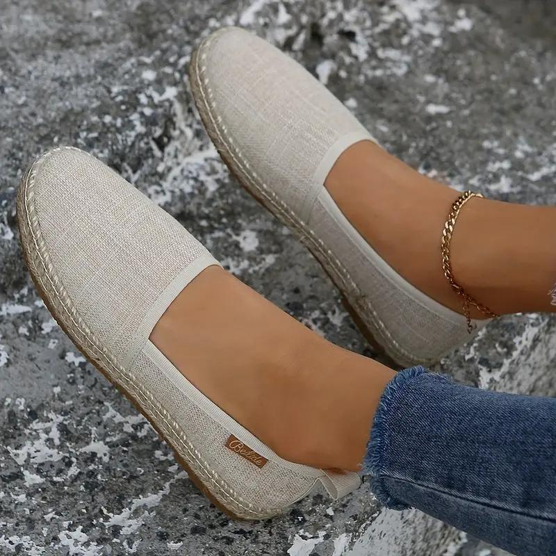 Women’s Espadrille Slip-On Loafers with Woven Trim