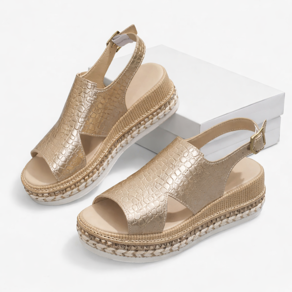 Women’s Platform Espadrille Wedge Sandals with Ankle Strap