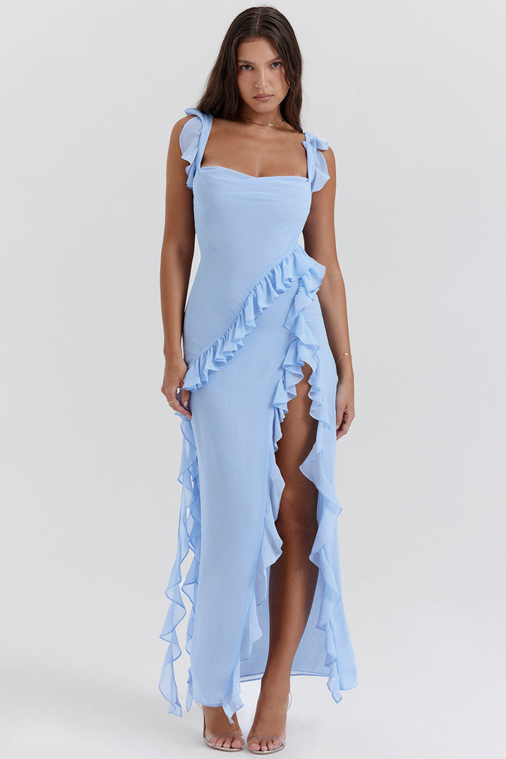 Women’s Ruffle Evening Dress | Maxi