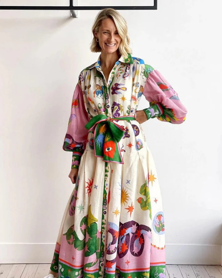 Women’s Long Sleeve Floral Summer Dress | Maxi