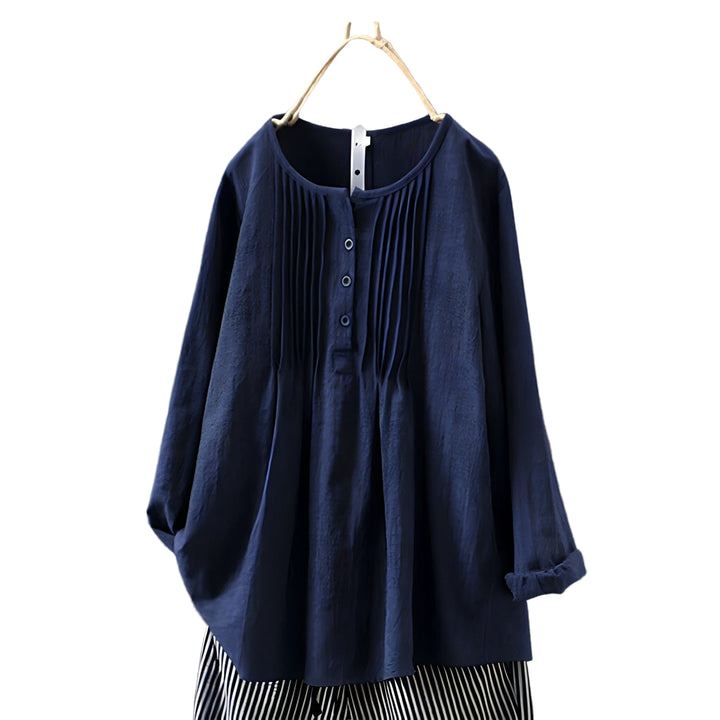 Women’s Long-Sleeve Pintuck Tunic Blouse