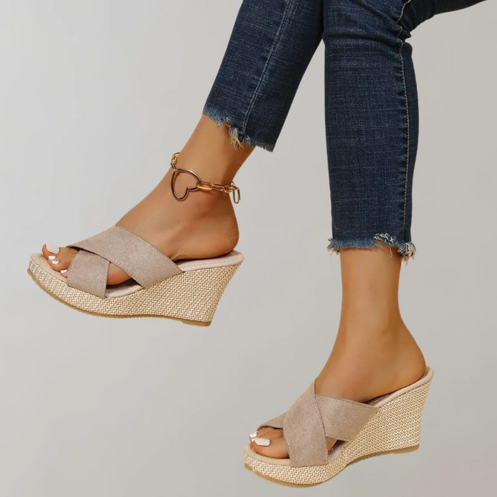 Women’s Cross-Strap Wedge Sandals