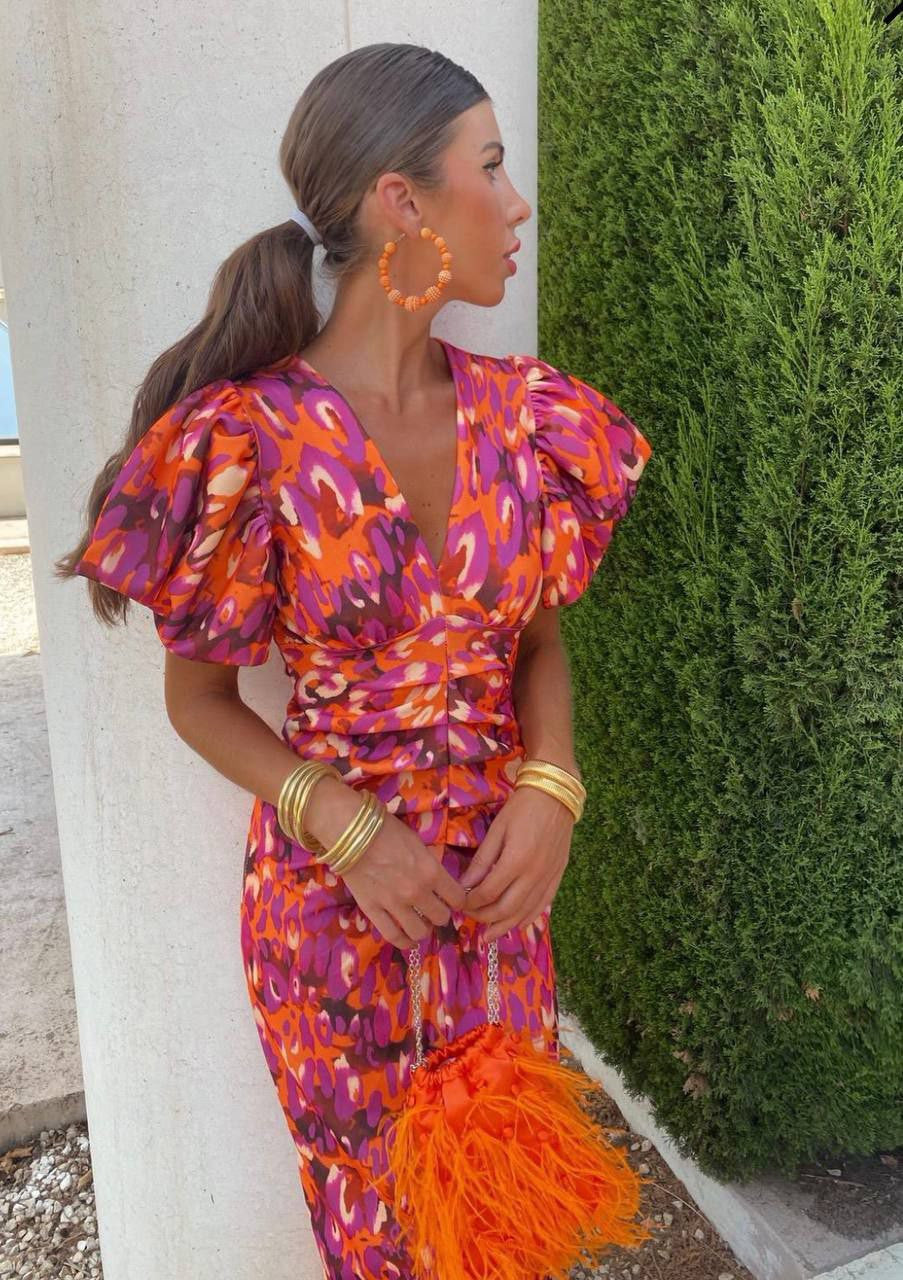 Women’s Puff-Sleeve Maxi Dress