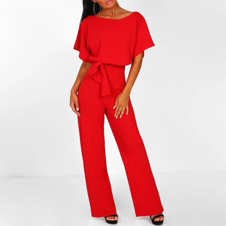 Women’s Wide-Leg Belted Jumpsuit