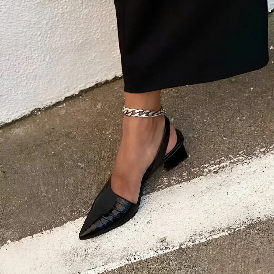 Women’s Slingback Pointed Toe with Block Heels